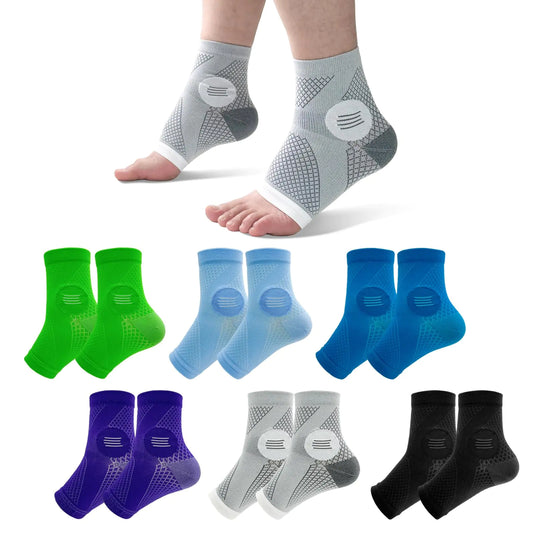6Pairs Neuropathy Socks for Women and Men Toeless Compression Socks Soothe Relief Compression Socks Compression Socks for Plantar Fasciitis Achilles Tendonitis Relief Arch Support (Small)